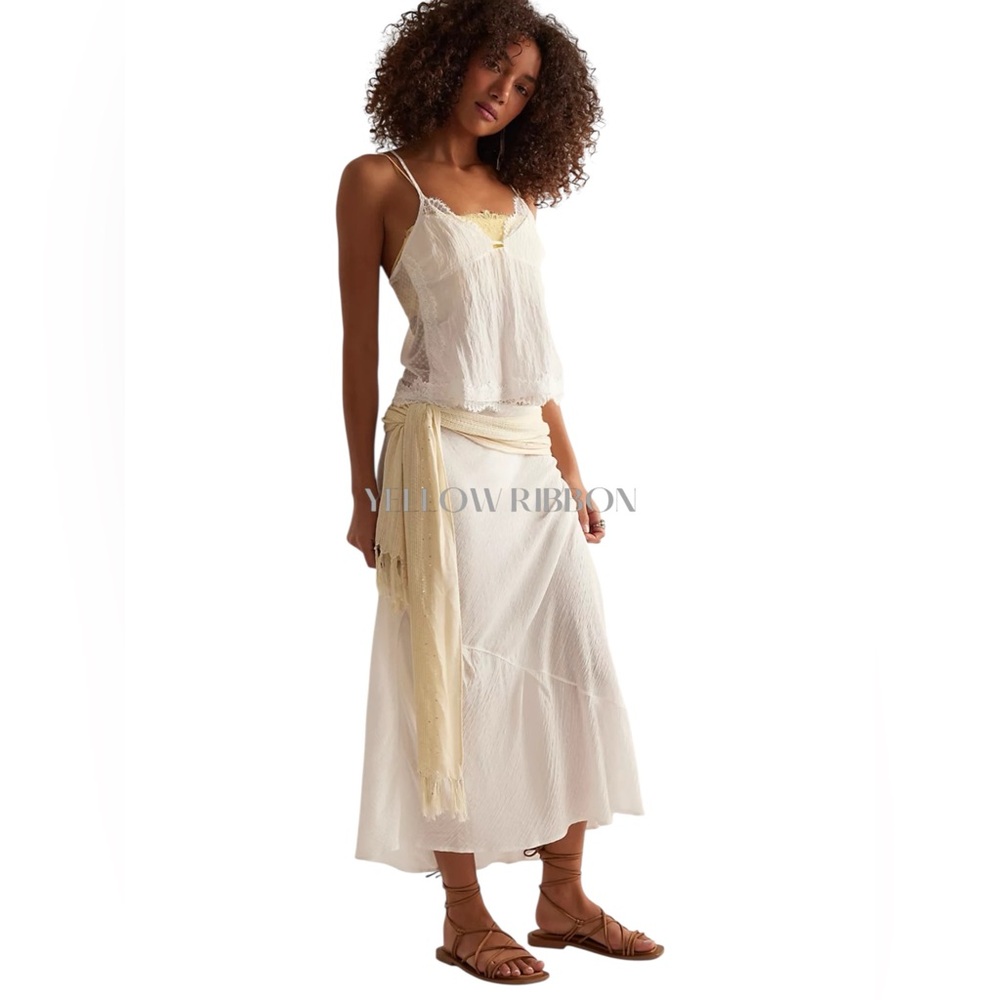 🆕 FREE PEOPLE INTIMATELY | SWEET ON YOU BIAS HALF SLIP | CLEAN IVORY